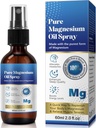 Pure Topical Magnesium Oil Spray, Magnesium Spray voor voeten, 100%, Quick Absorptie - Natuurlijke Bron met krachtige Blend van essentiële oliën, Replenish Body- 2,02 fl oz
