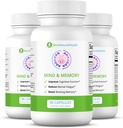 Ben's Natural Health Mind & Memory Supplement, Nootrope Brain Support with Rhodiola, Green Tea, Cloves & Quercetin, 90 Capsules, 3 Pack