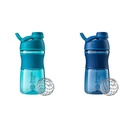 BlenderBattle 20-Once SportMixer Protein Shaker Flessen met BlenderBall Wire Whisk, Marine en Teal