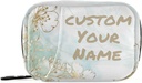 Aangepaste pil Box 7 Dag pil Case Bag Golden Flowers Gepersonaliseerde naam Reis pil Organizer Bag met rits draagbare Weekly Case Compacte grootte voor vitamine supplement houder