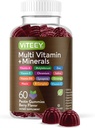 Multivitamine Gummies Vitaminen voor volwassenen en tieners - Immune Support Gummies - 12 dagelijkse vitamines en mineralen met vitamine C, D3, E, A, Zink & Meer - Vegetarisch, Glutenvrij - Kauwbare Berry Flavored Gummy