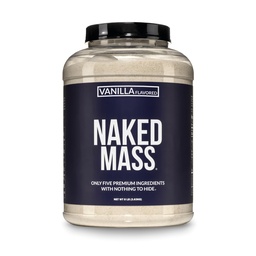 NAKED Vanille Mass - Alle natuurlijke Vanille Weight Gainer Proteïne Poeder - 8lb Bulk, GGO-vrij, Glutenvrij en sojavrij, Geen kunstmatige ingrediënten - 1.260 Calorieën - 11 porties