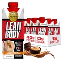 Lean Body Ready-to-Drink Proteïne Shake, 40g Proteïne, Wei Blend, 0 Suiker, Glutenvrij, 22 Vitaminen en Mineralen, (Recyclebare Karton & Lid - Verpakking van 12) LABRADA (Chocolaat Pindakaas)