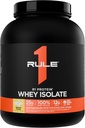 Artikel 1 R1 Proteïne Wei-isolaat - met 25 g eiwit en 6 g BCAA uitsluitend afkomstig van geïsoleerde en gehydrolyseerde bronnen voor workoutherstel (5 pond*, Banana Crème)