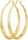 OOOPEL 925 Sterling Silver Hoop voor vrouwen Gold Hoop Oorbellen Hypoallergeen Diamant-Cut Rimpels Ontworpen - Non Tarnish Large Hoop Oorbellen(30/40/50/60/70mm)