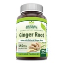 Kruidengeheimen Gemberwortel 550 mg per portie, 250 Veggie Capsules Supplement 
