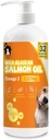 Salmon Oil for Dogs & Cats | Omega 3 Fish Oil Supplement for Healthy Skin & Coat, Joint & Bone Support, Allergy Relief & Inflammation Defense | 32oz