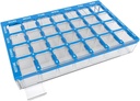 EZY DOSE Pill Organizer Weekly (7-Dag), Medicine Planner, Vitamine Box, Kleine Compartments met Easy Fill Tray Case, 4 keer per dag, gemakkelijk te gebruiken containers, duidelijke deksels, blauw, BPA gratis