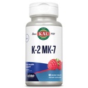 KAL Vitamine K2 MK7 ActivMelt 100 mcg, Vitamine K Supplement als Superior K2 MK7, Bone Health, Hart en Artery Health Support, Natuurlijke Raspberry Smaak, Veganistisch, Glutenvrij, 60 Servings, 60 Micro Tablets