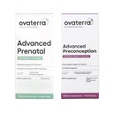 Ovaterra Advanced Prenatale & Preconception Multivitamine bundel voor vrouwen met DHEA 25 mg, Choline 550 mg, Folaat (Methylfolaat) 1,010 mcg, Omega-3 DHA, EPA, Chelated Iron 364 Capsules - 28 Day Supply