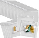 Zippered Pill Pouch Tassen - 24 Stuks, Slide Lock Clear Plastic Mini Tassen, BPA-Free voor pillen Vitaminen, Supplementen, Medicijnen, Juwelen, Ambachten, Kleine objecten - Self-Sealing, Herbruikbaar, Reizen-Vriendelijk