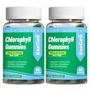 2 Pack Chlorofyl Gummies for Body Odor Deodorant*, Sugar Free Chewable Chlorofyl for Immune Support Vrouwen Vegan Non-GMO, 120 Tel.