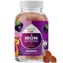 Kids Iron Gummies with Vitamin C - Blood Builder Iron Supplements for Kids with Gentle for Strenger Immunity & Energy Support - Vitamin B6, B12, A, Niacin & Folate Gummies - Vegan & GMO - 60 Tel.