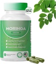 Pure Moringa Powder Capsules - 800mg, Antioxidant Superfood for Energy, Skin Health & Gut Support - Rijk aan essentiële vitamines en aminozuren - Natuurlijke, niet-GMO, 60 capsules (1)