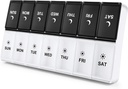 Danying Extra Large Pillen Organizer 2 keer per dag, XL Weekly Pillen Box 2 per dag, AM Pill Case, Day Night Pillen Container 7 Dag, Vitamine Case Twee keer per dag