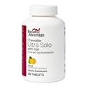 Bariatrische Voordelen Kauwbare Ultra Solo met ijzer - eenmaal per dag Dagelijkse Multivitamine - voor patiënten - met Thiamine, Vitamine A & meer - Glutenvrij - Citrus - 90 tabletten