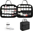Beautyflier Medication Travel Bag, Medicine Bag for Traveling, Pill Bottle Organizer and Storage, Vitamin Bottle Carrying Case Carrier voor Flessen van Geneeskunde of Supplementen, voor thuis en reizen