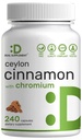 Ceylon Cinnamon met Chroom 1000mcg, 240 Capsules 