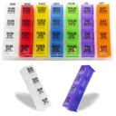 GMS 4 keer per dag Wekelijkse Pillen Herinnering voor Medicijnen, Vitaminen, Supplementen en Andere Pillen - Inclusief 7 Verwijderbare Pillen Dozen in een Flat White Tray (Rainbow)