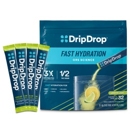 DripDrop Hydration Packets - Lemon Lime - Single Serve Electrolytes Powder Drink Mix - Non-GMO, Glutenvrij, Veganistisch - 32 Sticks