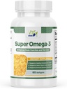 Super Omega-3 Fish Oil, Supports Heart Health, 1000 Mg, 300 Mg Omega-3, Rapid Release Softgels, Made in USA, 60 Softgels
