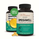 Live Conscious OmegaWell Omega 3 Fish Oil - 2000mg Capsules: Heart, Brain, & Joint Support - 800 mg EPA 600 mg DHA - Sustainably Sourced - Softgels - 30 Day Supply