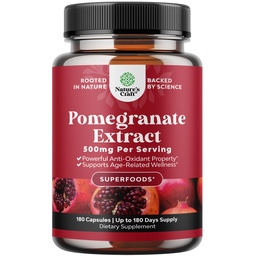 Advanced Antioxidant Superfood Granaatappel Supplement - Natuurlijke Granaatappel Extract Polyfenolen Supplement voor de gezondheid van het hart en de gezamenlijke ondersteuning - Rood Superfood Poeder Capsules voor mannen en vrouwen 180ct