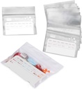 Deke Home - 100 Pack Clear Hersluitbare pillenzakken (4x2,75 in), Reisgeneeskunde zakjes met Write-On Label, BPA-gratis wegwerp pil Organizer voor medicijnen, vitamines en supplementen