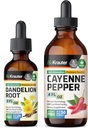 BIO KRAUTER Cayenne Pepper Tinctuur 4 Fl. Oz. & Dandelion Tinctuur 2 Fl. Oz.