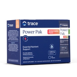 Trace Minerals Power Pak - Multivitamine Packets for Essential Nutriënt Support - Hydration, Immunity & Energy - Natural Vitamins & Minerals - Watermeloen smaak - 30 Packets