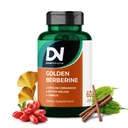 4-in-1 Golden Berberine Supplement met Ceylon Cinnamon Bitter Melon Ginkgo, Boosts Immuniteit, Gut & Heart Health,60 Capsules voor voedingsondersteuning, Made in USA