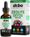 Zeoliet Detox voor kinderen Liquid Drops - Geavanceerde Clinoptiloliet met Pure Vitaminen B12 & D - Kids Voorzichtig lichaam Dagelijkse reiniging Focus & Speech Extra Clinoptiloliet Zeoliet Drops Detox Cleanse Supplement 2oz