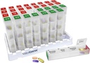 Medcenter Monthly Pill Box Organizer, 4 keer per dag, Extra Large 31 Daily Pill Cases met Compartments voor Vitaminen, Supplementen, Medicatie, 31 dagen pil Organizer