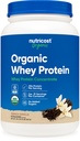 Nutricost Biologische Wei Proteïne Concentraat, Franse Vanille Smaak, (2LBS) - Glutenvrij, Non-GMO