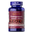 Puritan's Pride Premium Granaatappel Extract 250mg, Dieetsupplement voor Antioxidant Health and Healthy Aging Program, 40% Ellagic Acid,120 Rapid Release Capsules (Verpakking mei Vary)