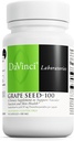 DAVINCI Labs Grape Seed-100 - Dieetsupplement ter ondersteuning van het immuunsysteem, bloedvatfunctie en gezonde huid* - met 100 mg druivenzaadextract per portie - Glutenvrije - 90 vegetarische capsules
