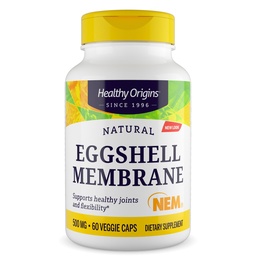 Gezonde Oorsprong Eierschaal Membraan 500 mg (NEM, Non-GMO, Glutenvrij, Gezamenlijke Ondersteuning), 60 Veggie Caps