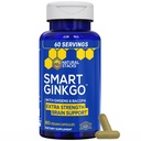 NATUURLIJKE STAKKEN Ginkgo Biloba Supplement met 200mg Panax Ginseng & 200mg Bacopa Monnieri - Hersensupplementen voor geheugen en focus - Koreaanse Ginseng voor ondersteuning van de hersenen - 60 Ginkgo Biloba Capsules