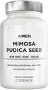 Amen Organic Mimosa Pudica Seeds Capsules, 2 maand Supply, Vegan Mimosa Pudica Seed Plant Supplement - Mimosine Gevoelige plantenpillen - Fat Soluble Dietary Supplement - Non-GMO & Vegan - 120 capsules