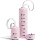 Schattige pil Organizer met 7 grote afdelingen, Beitfe Weekly pil Box voor reizen, schattige dagelijkse pil geval 7 dag, met 7 grote stapelbare afdelingen, pil houder voor vitamine supplement geneeskunde (Roze)