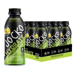 Jocko Fuel Hydrate Electrolyte Dranken - Sport Drink Hydration Amplifier, Dorst Quencher - Wetenschappelijk samengesteld Electrolyte Blend Lemon-Lime 16 Oz (12 Pack)