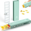 Yaklim Weekly Pillen Organisator 1 keer per dag, 7 dagen Pillen Organisator Daily Pillen Box Travel Medication Pillen Case, Pillen Container voor Vitamine, 1 week Pillen Organisator om Medicijn te houden, Supplement, Visolie