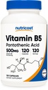 Nutricost Pantotheenzuur (Vitamine B5) 500 mg, 120 capsules