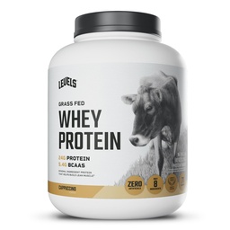 Niveaus Gras Fed Wei Proteïne Poeder, Geen Kunststoffen, 24G eiwit, Cappuccino, 5LB