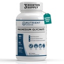 400 mg Pure Magnesium Glycinate 180 tabletten Niet-gebufferde hoge absorptie Non-GMO bevordert cardiovasculaire gezondheid voor stressverlichting, slaap, hart- en vaatziekten, spierproblemen, kalme hoofdpijn, zenuwen