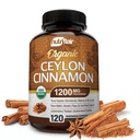 NutriFlair Biologische Ceylon Cinnamon Supplement 1200mg, 120 Capsules - USDA Gecertificeerd - Niet-GMO, Glutenvrij Poeder, Antioxidant Pillen