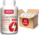 Jarrow Formules L-Carnitine 500 mg - 100 Veggie Licaps - Belangrijke Cofactor voor energieproductie (ATP) van vetten - Dieetsupplement - Veganistisch - Tot 100 porties, Verpakking van 12