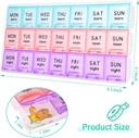 Grote Weekly Pillen Organisator 3 keer per dag, Reizen Pillen Cases , Moisture-Proof 7 Dag pil Contaner, Portable voor pillen Vitamine Visolie Supplementen, Medicine Organisator(2Pack)