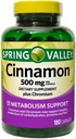 Spring Valley Kaneel 500 mg Metabolisme Ondersteuning