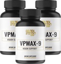 Golden After 50 VpMax-9 - Sight Care en Antioxidant Supplement met Oogvitaminen, Luteïne, Lycopeen en Bosbes Extract - 3 Flessen